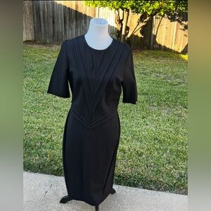 Taylor black knee length dress size 12